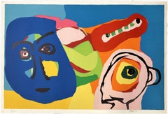 Blue Mask 1971 Signed Limited Edition Lithograph 