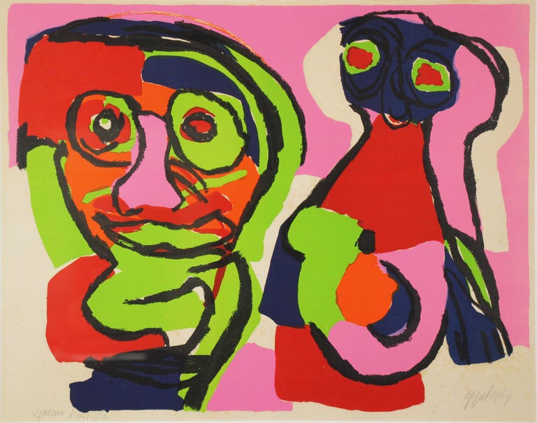 karel appel two figures