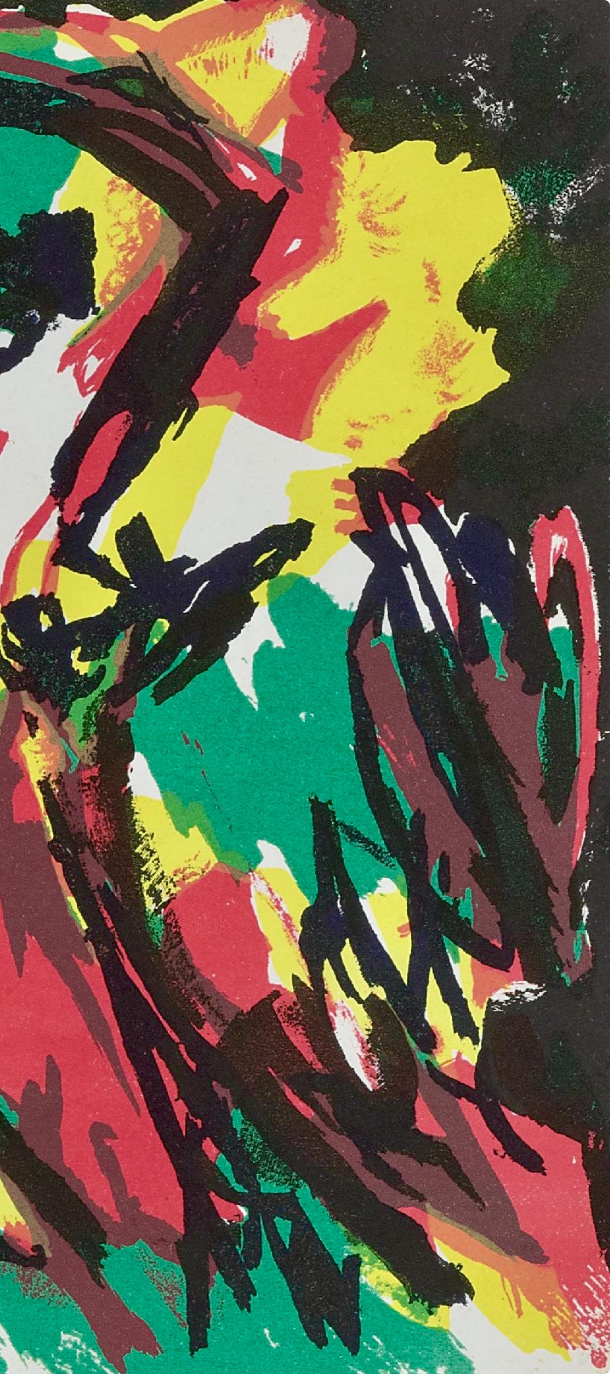 Composition, Société internationale d'art XXe siècle - Black Landscape Print by Karel Appel