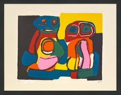 Deux Personages (framed hand signed lithograph)