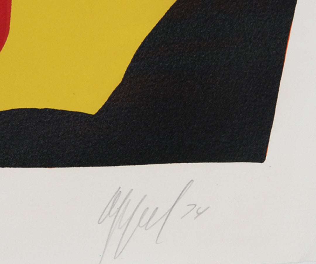 Deux Personnage - Menschen im Sonnenschein, Moderne Lithographie von Karel Appel im Angebot 2