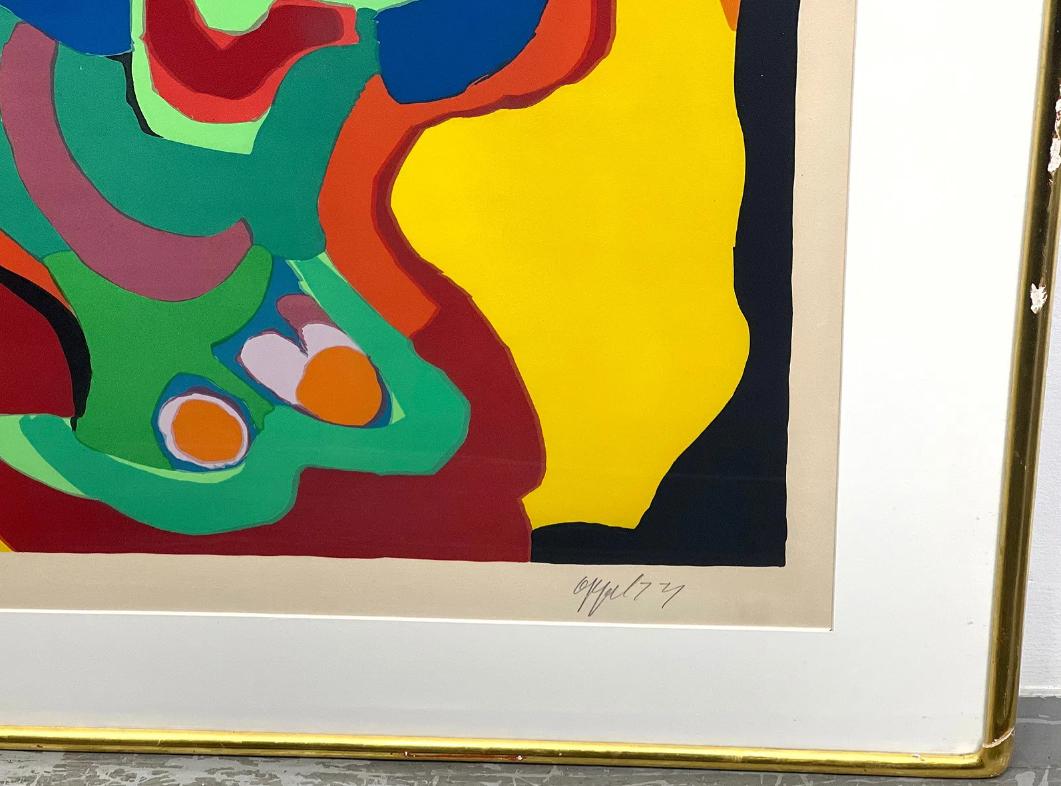 Deux Personnage - Menschen im Sonnenschein, Moderne Lithographie von Karel Appel im Angebot 4