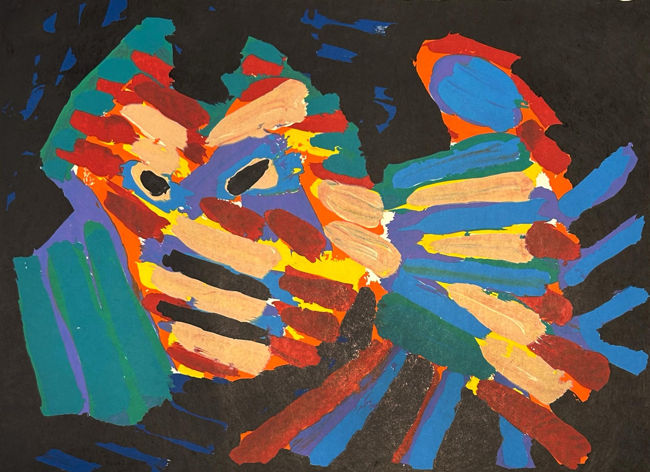 Animal Print de Karel Appel - Gato luchador