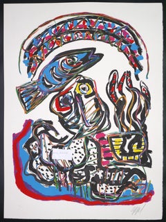 Tantrika - Original Lithograph by Karel Appel - 1985