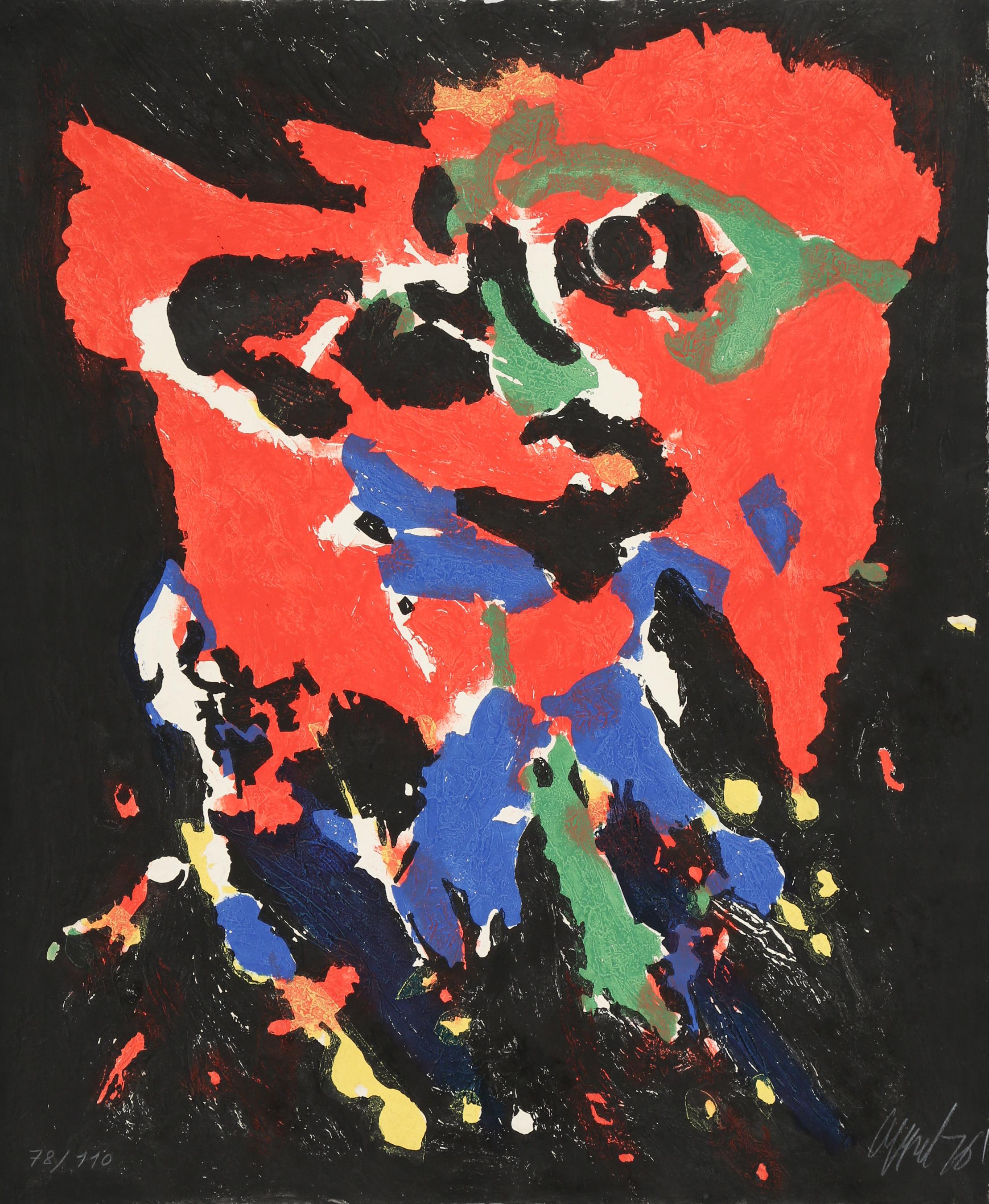 Karel Appel Abstract Print - Flying Devil