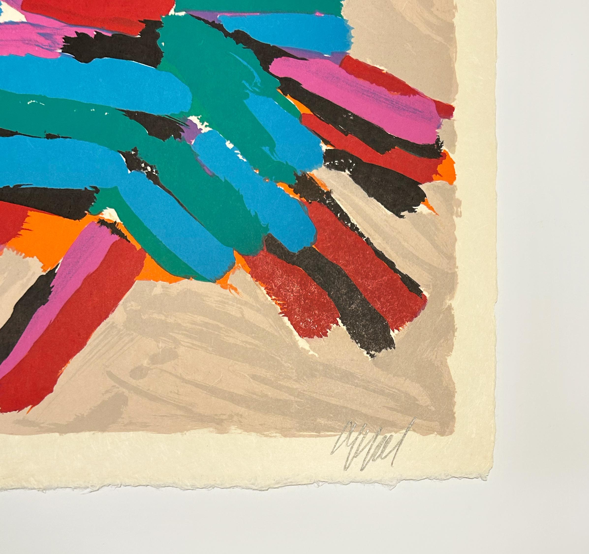 Gatto spaventato - Print Astratto di Karel Appel
