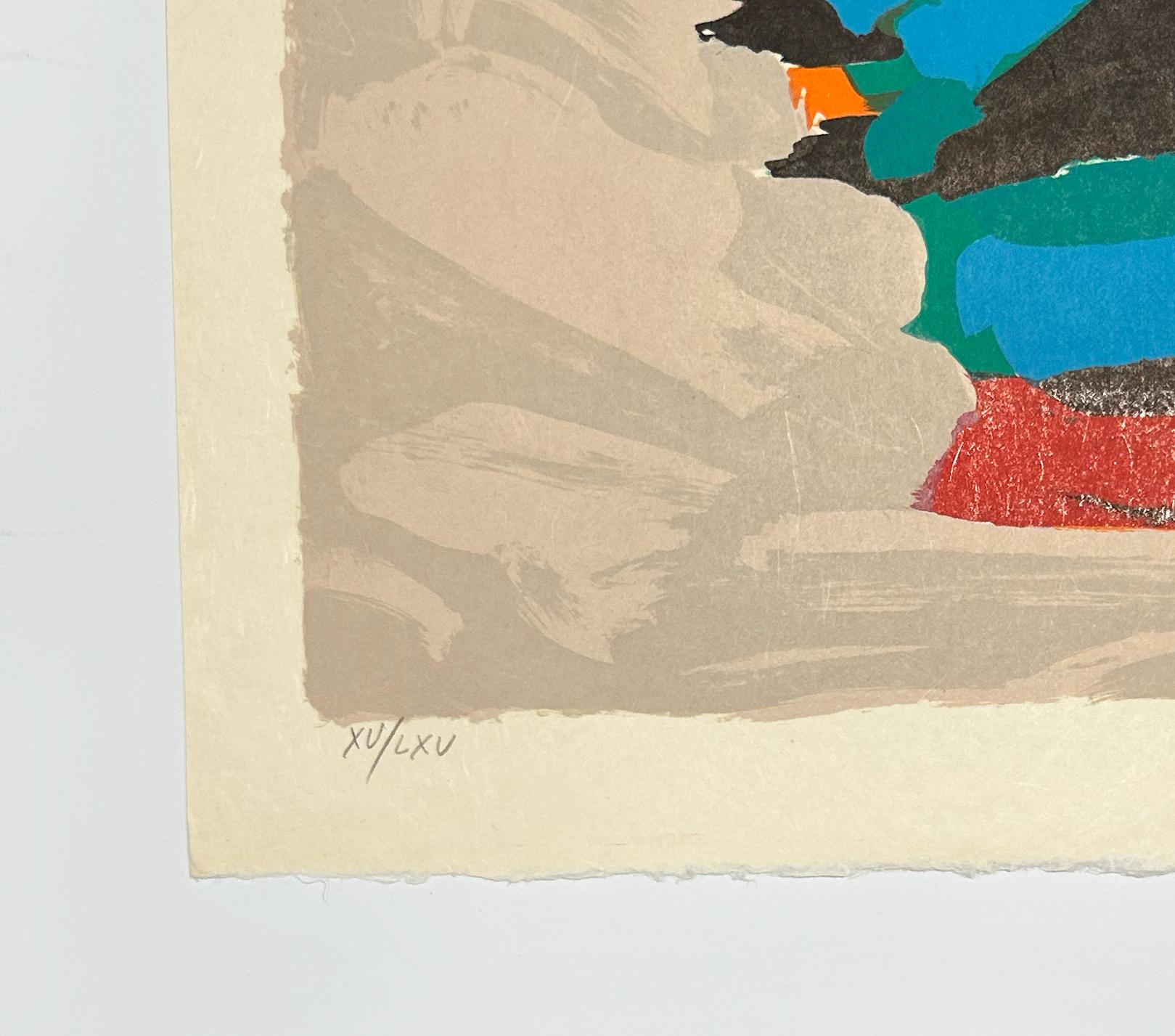 Gatto spaventato - Abstract Print Beige di Karel Appel