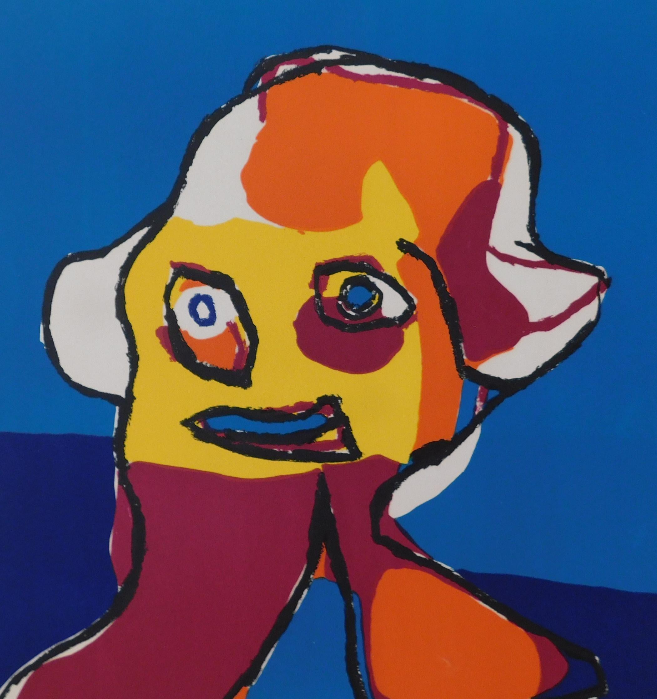 Karel Appel Abstract Original Color Lithograph, 1969 For Sale 5