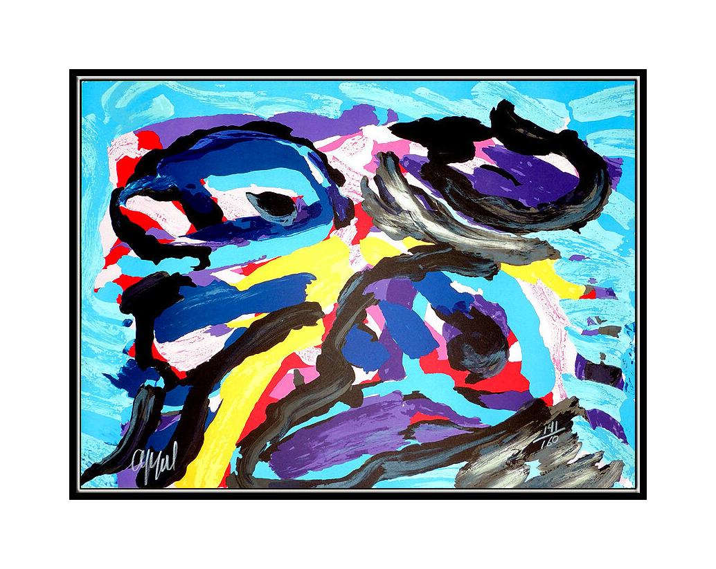 Karel Appel Color Lithograph Authentic Large Hand Signed Avant Garde Abstract 4