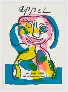 KAREL APPEL Dutch artist 1971 original vintage poster lithograph print art