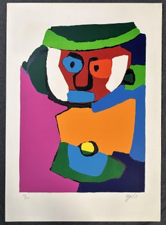 Karel Appel Looking Around 1971 Signed Limited Edition Lithograph
