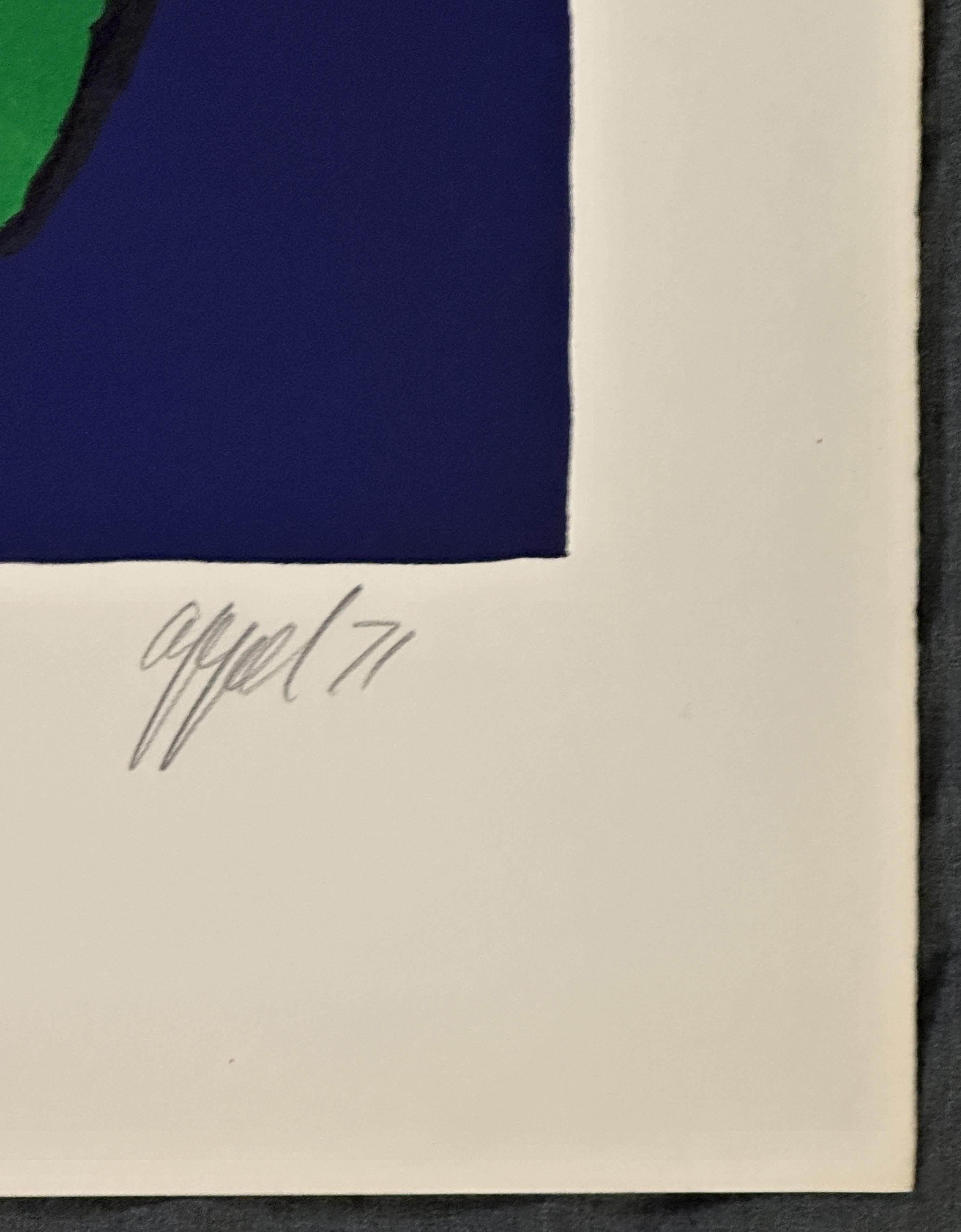Karel Appel Looking Around 1971 Signed Limited Edition Lithograph For Sale 3
