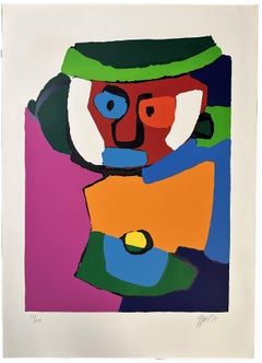 Karel Appel Looking Around 1971 Signierte Lithographie in limitierter Auflage