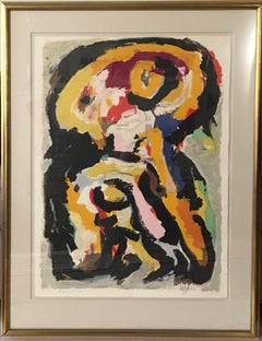 Karel Appel Untitled Abstract Signed Lithograph Artist's Proof