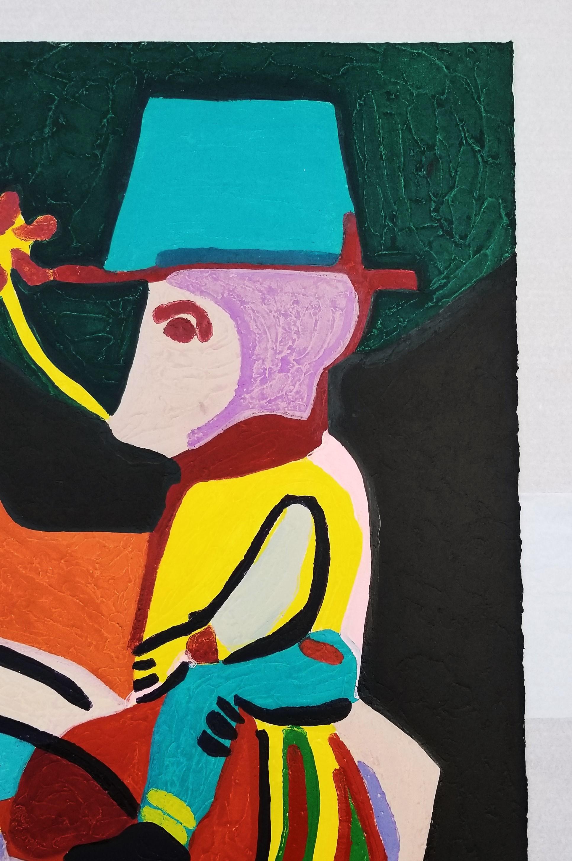 L'Âne Trop Paisible Pour Les Enfants Cruels /// Karel Appel Color Woodcut COBRA For Sale 4