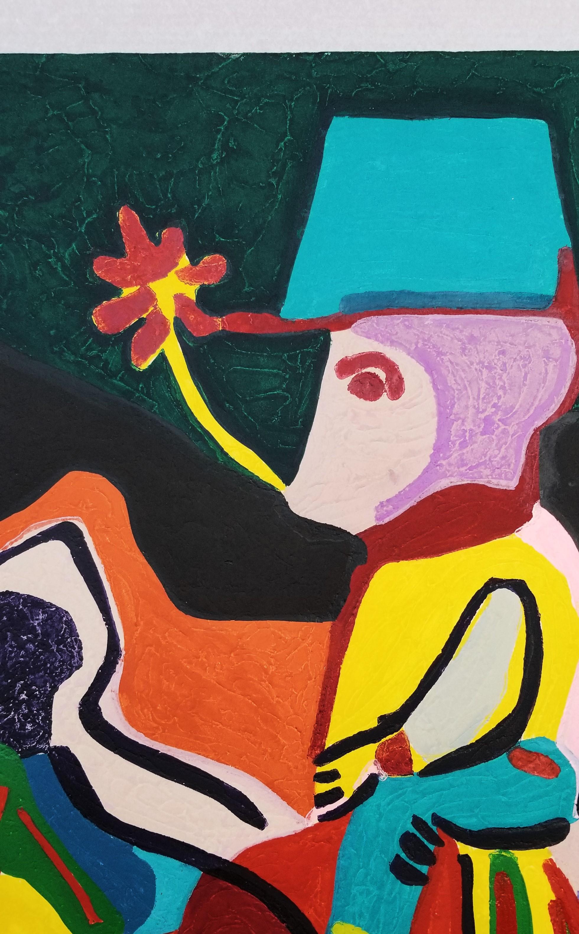 L'Âne Trop Paisible Pour Les Enfants Cruels /// Karel Appel Color Woodcut COBRA For Sale 6