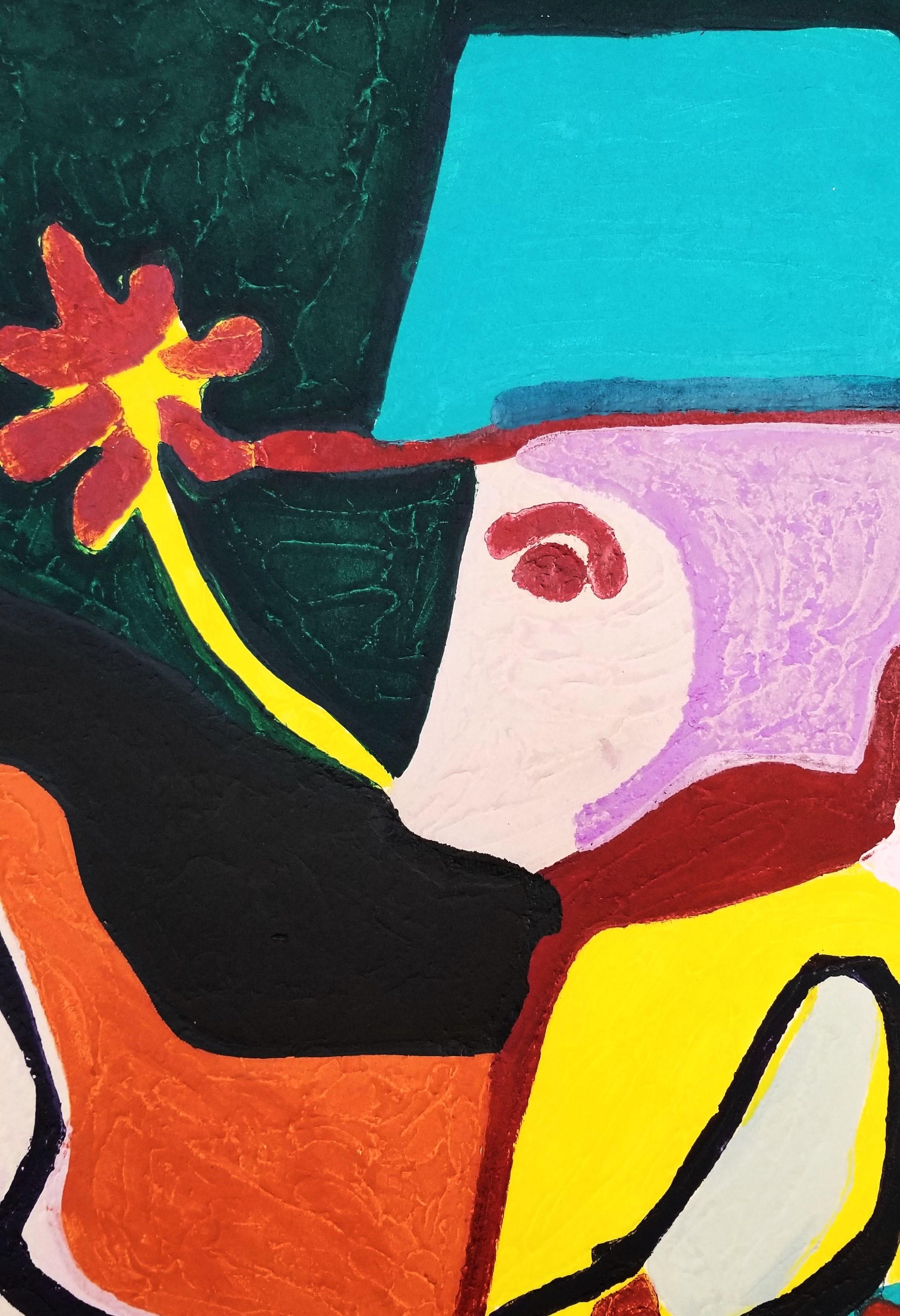 L'Âne Trop Paisible Pour Les Enfants Cruels /// Karel Appel Color Woodcut COBRA For Sale 8