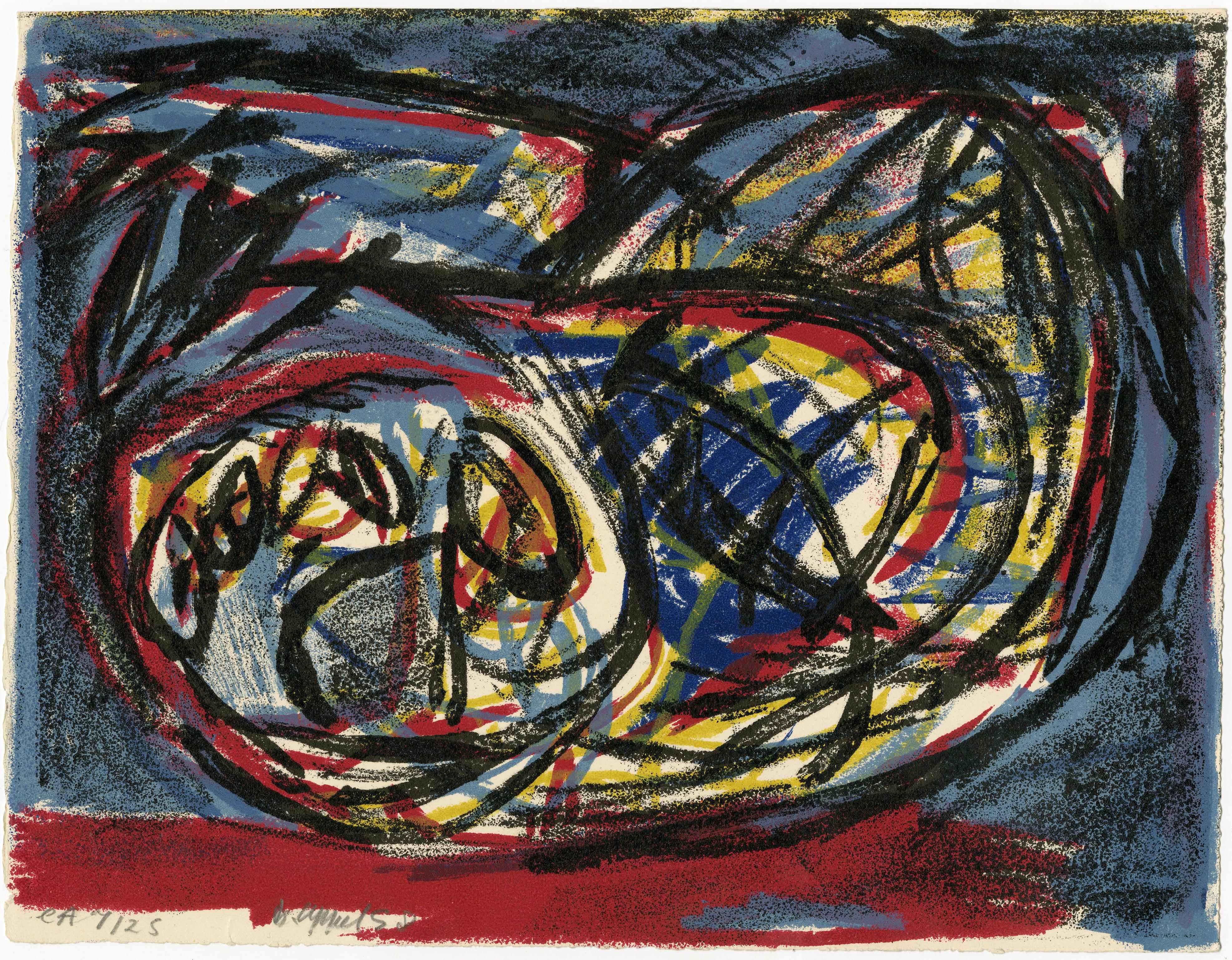 Karel Appel Abstract Print - Nightfear