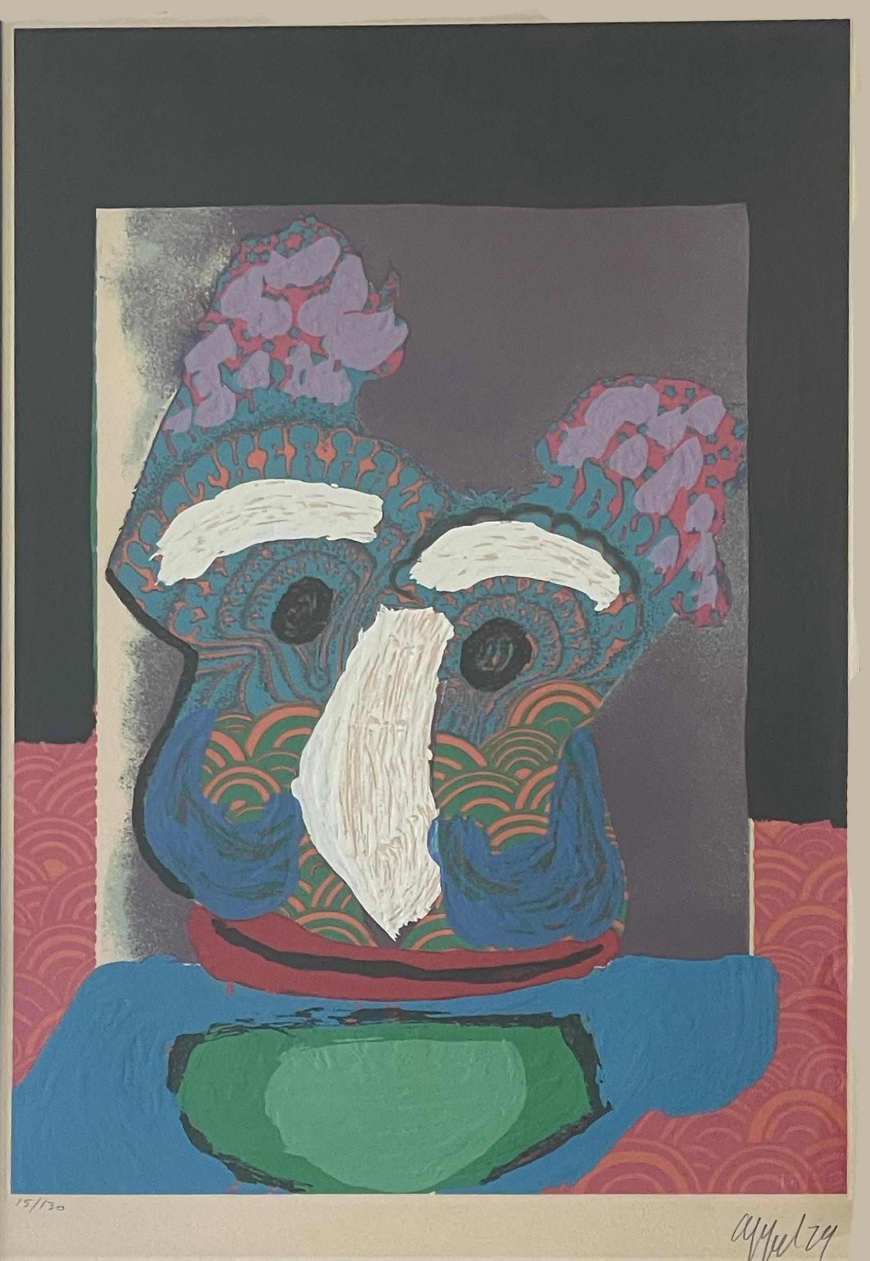 Purple Owl - Print by Karel Appel