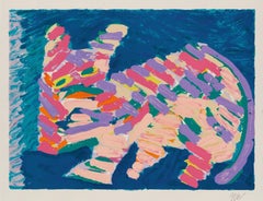 Resting Cat, CoBrA Group Modern Lithograph by Karel Appel