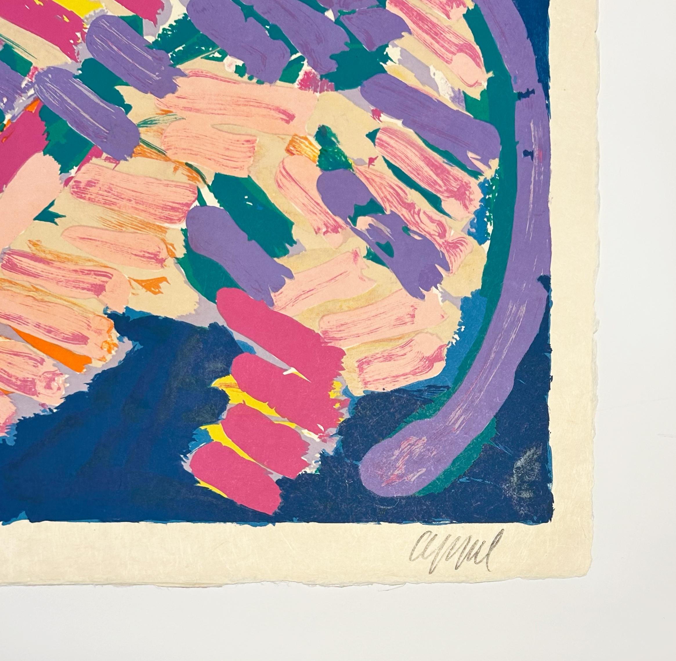 Gatto che riposa - Print Astratto di Karel Appel