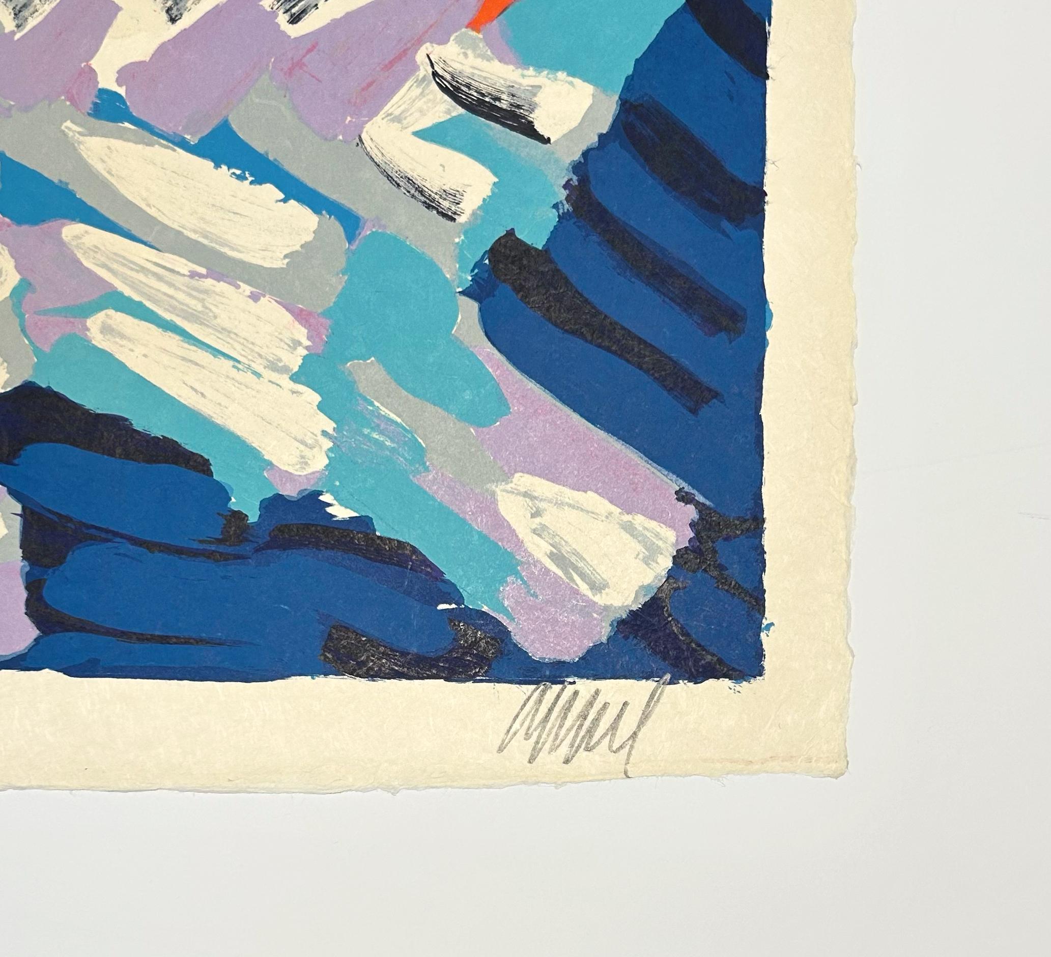 Chat triste - Abstrait Print par Karel Appel