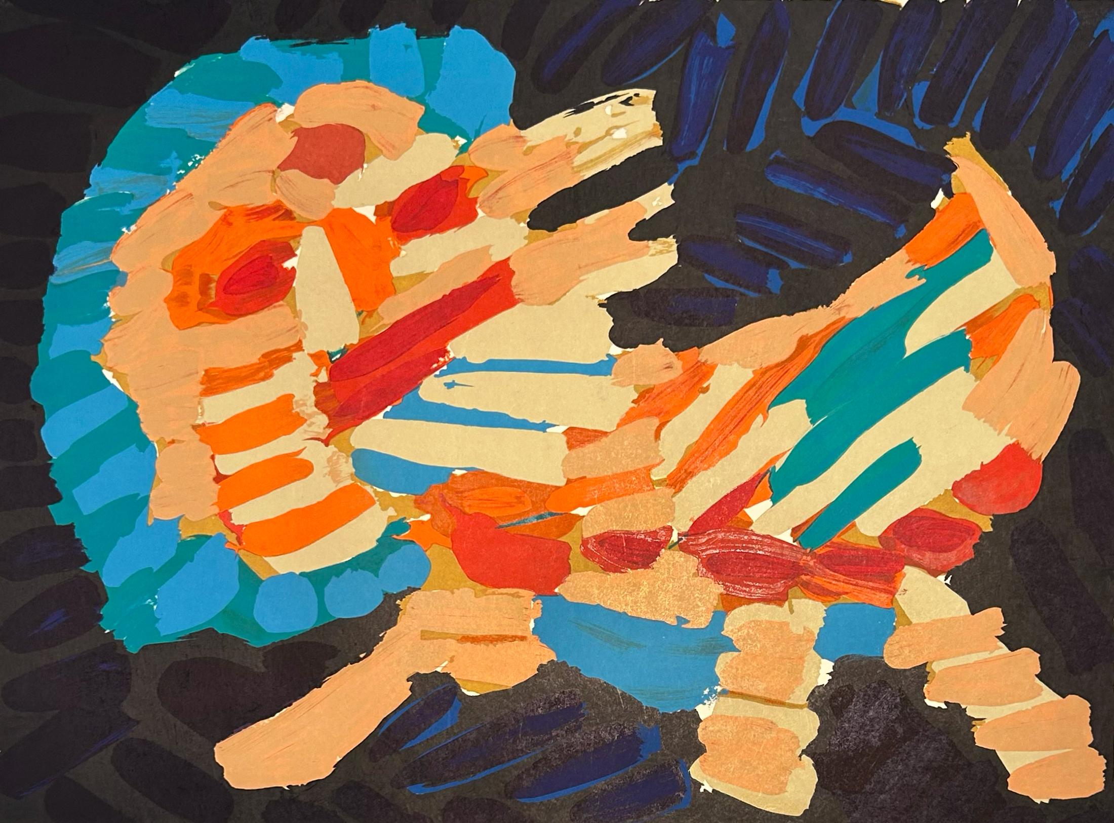 Animal Print de Karel Appel - Gato sonriente