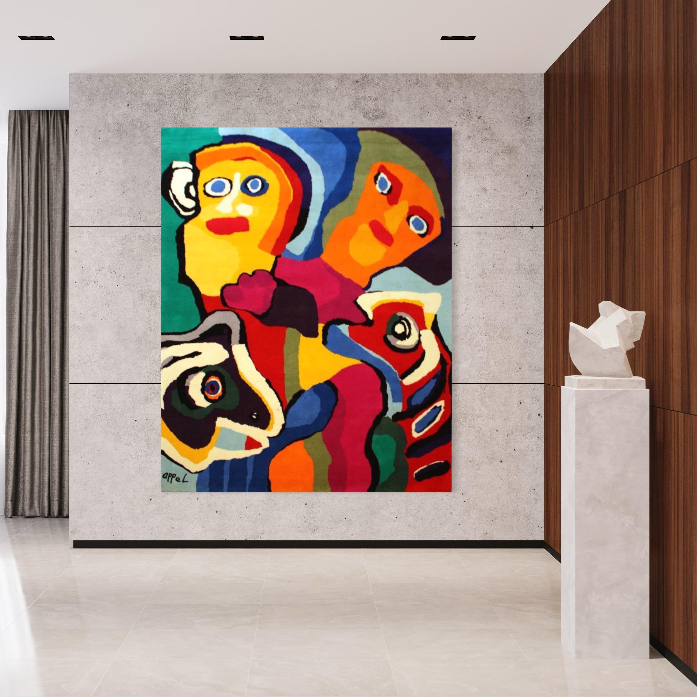 Smiling Together, 1978 by Karel Appel, CoBrA, Wool Tapestry 4
