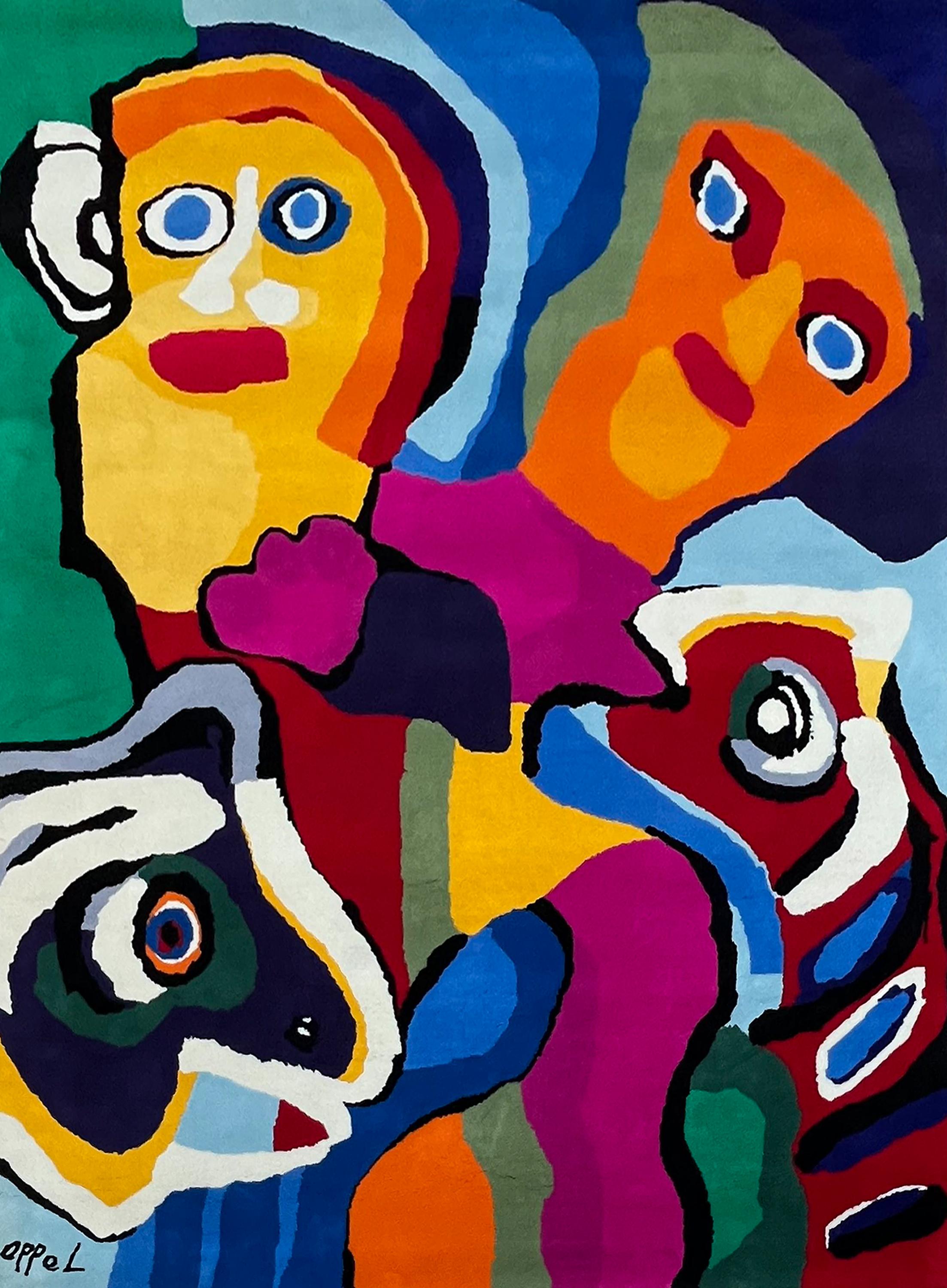 Smiling Together, 1978 by Karel Appel, CoBrA, Wool Tapestry  6