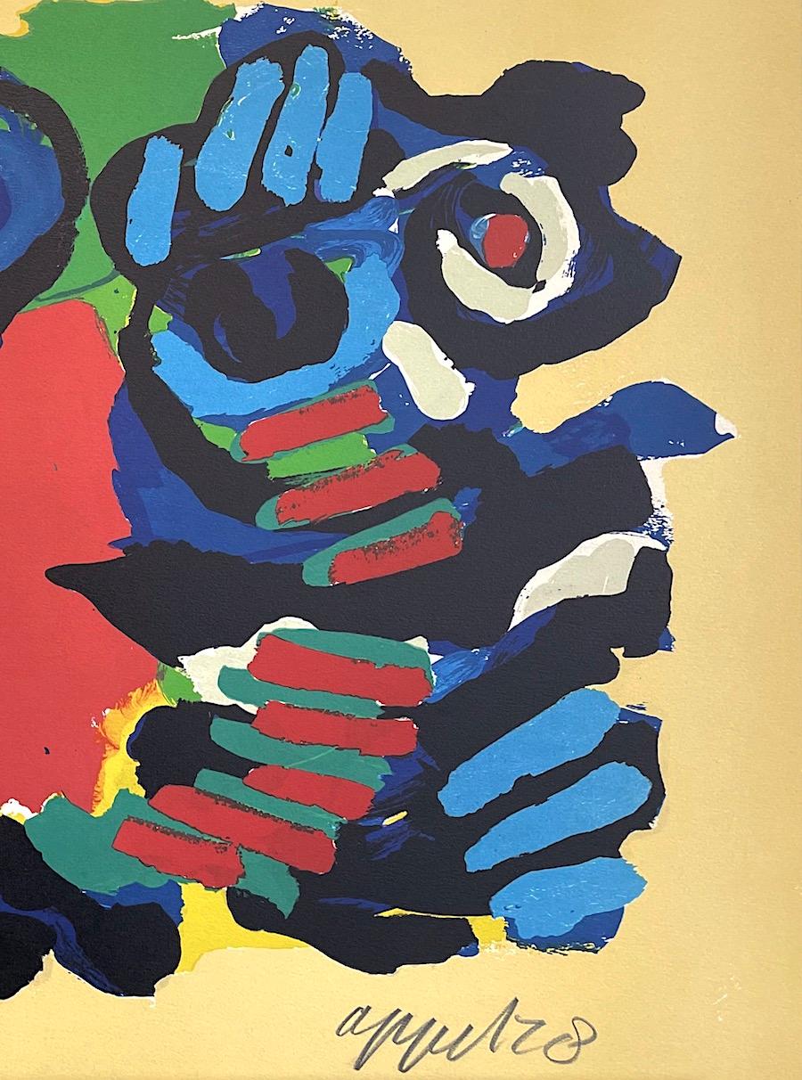 SUMMER COUPLE è una litografia originale in edizione limitata dell'artista olandese Karel Appel, stampata con tecniche di litografia a mano su carta Somerset, 100% priva di acidi.
SUMMER COUPLE presenta un ritratto astratto vivace, fantasioso e