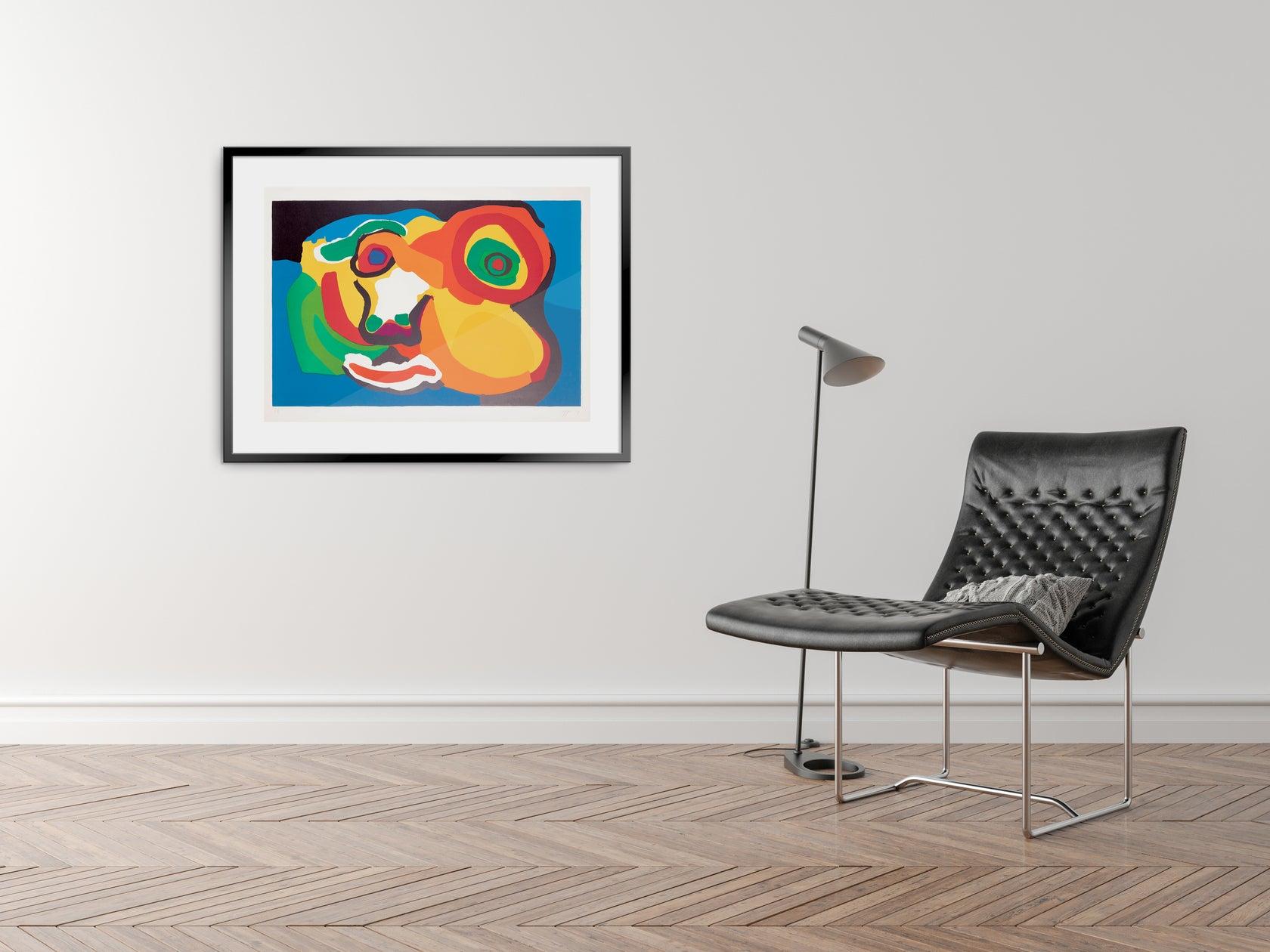 Artist: Karel Appel 

Medium: Original Lithograph, 1974 

Dimensions: 28 x 40 in, 71 cm x 101 cm

Arches Paper - Excellent Condition A+

This colorful and bright original lithograph by Appel is an artist proof and annotated 