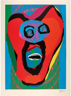 "The Falling Face" 1979 from Bedized Pudding Signé à la main et numéroté