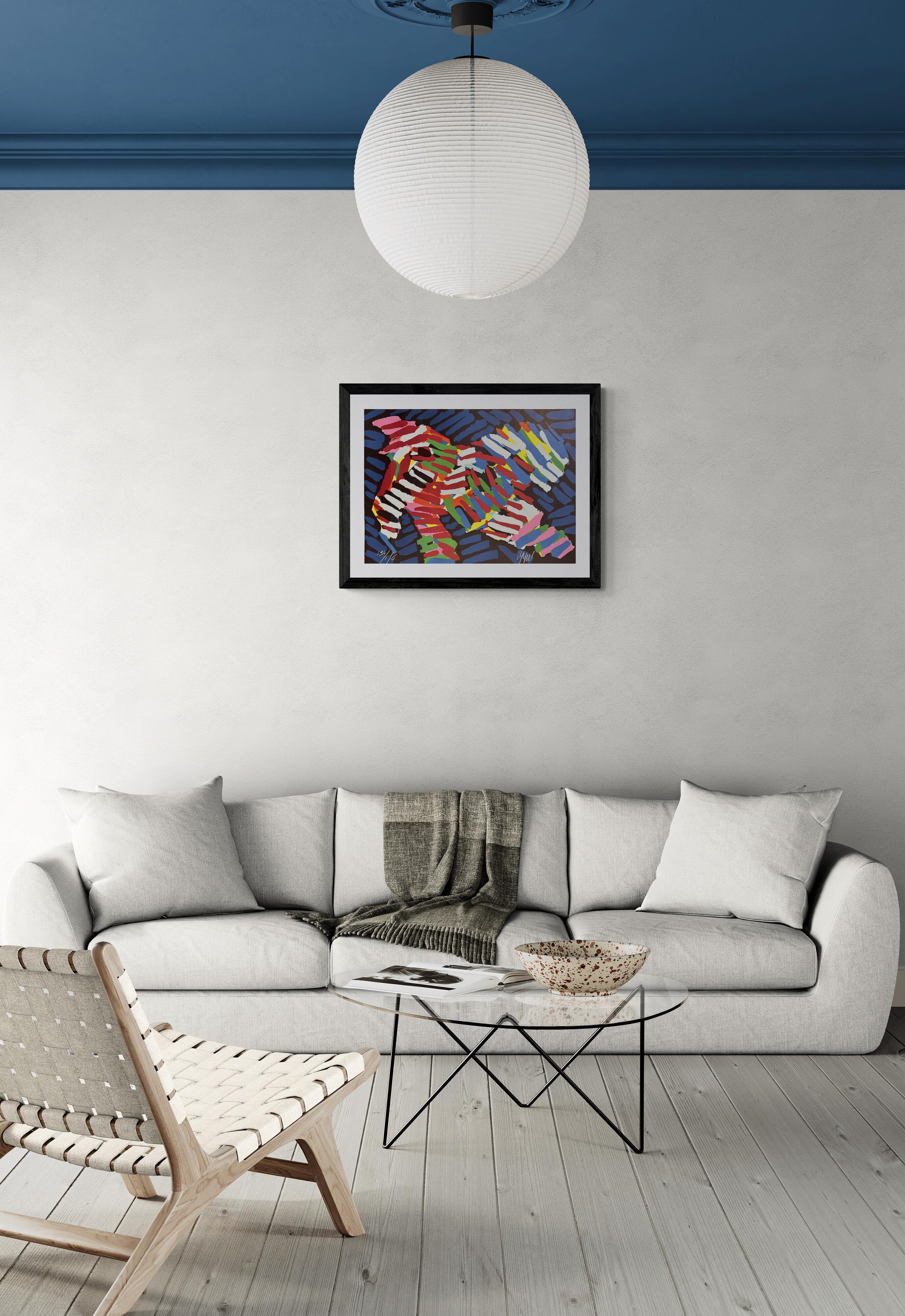 Uccello tibetano da Animali e Mostri Litografia firmata in edizione limitata - Print di Karel Appel