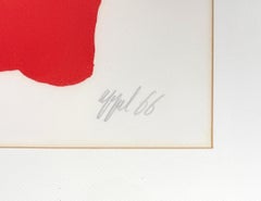 Sans titre (Tête et poisson), lithographie rare signée à la main, 1966, tirage de 200 exemplaires