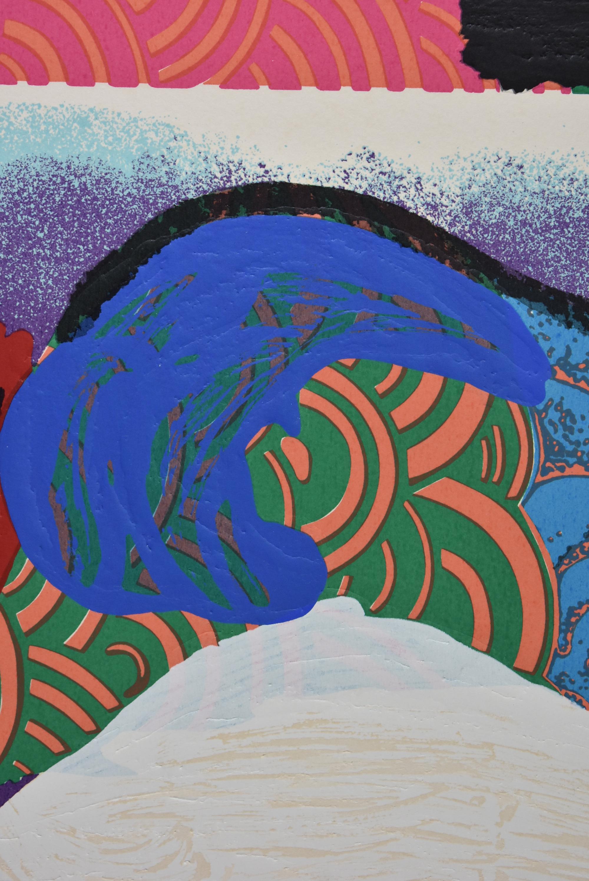 Fin du 20e siècle Karel Appel Hibou violet, lithographie encadrée 1979 38 / 130