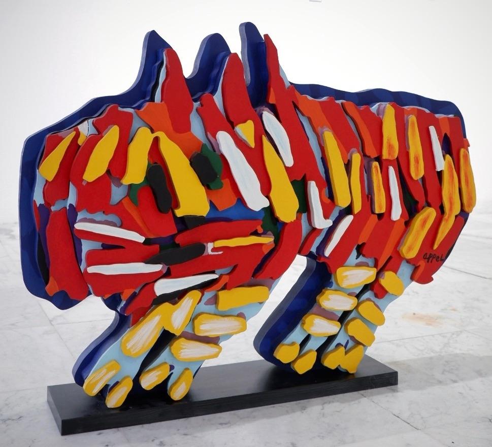Karel Appel Abstract Sculpture - Clown Cat - Limited Edition Sculpture 9/10