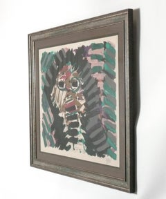 Karel Appel, signierte Lithografie, Nr. 14/100, 40" x 33", Mid-Century-Modern-Kunst