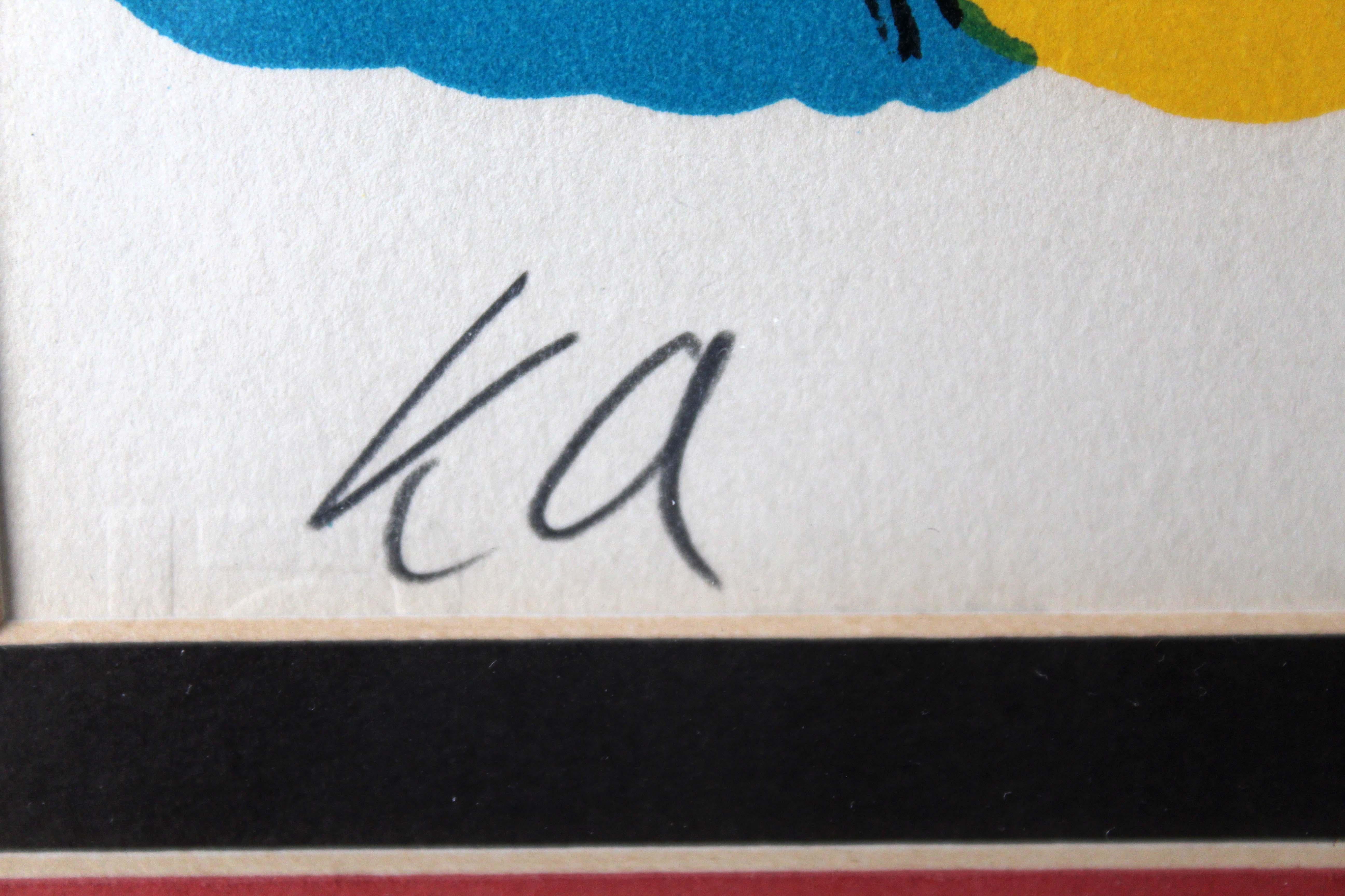 Karel Appel the Mouse Modern Color Lithograph Signed 75/300 Framed, 1985 2