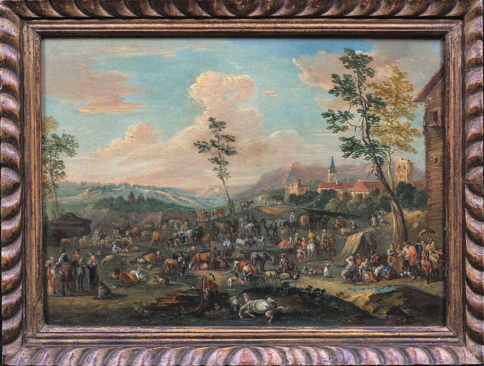 Portrait Painting Karel Breydel - The Livestock Market, 17e siècle