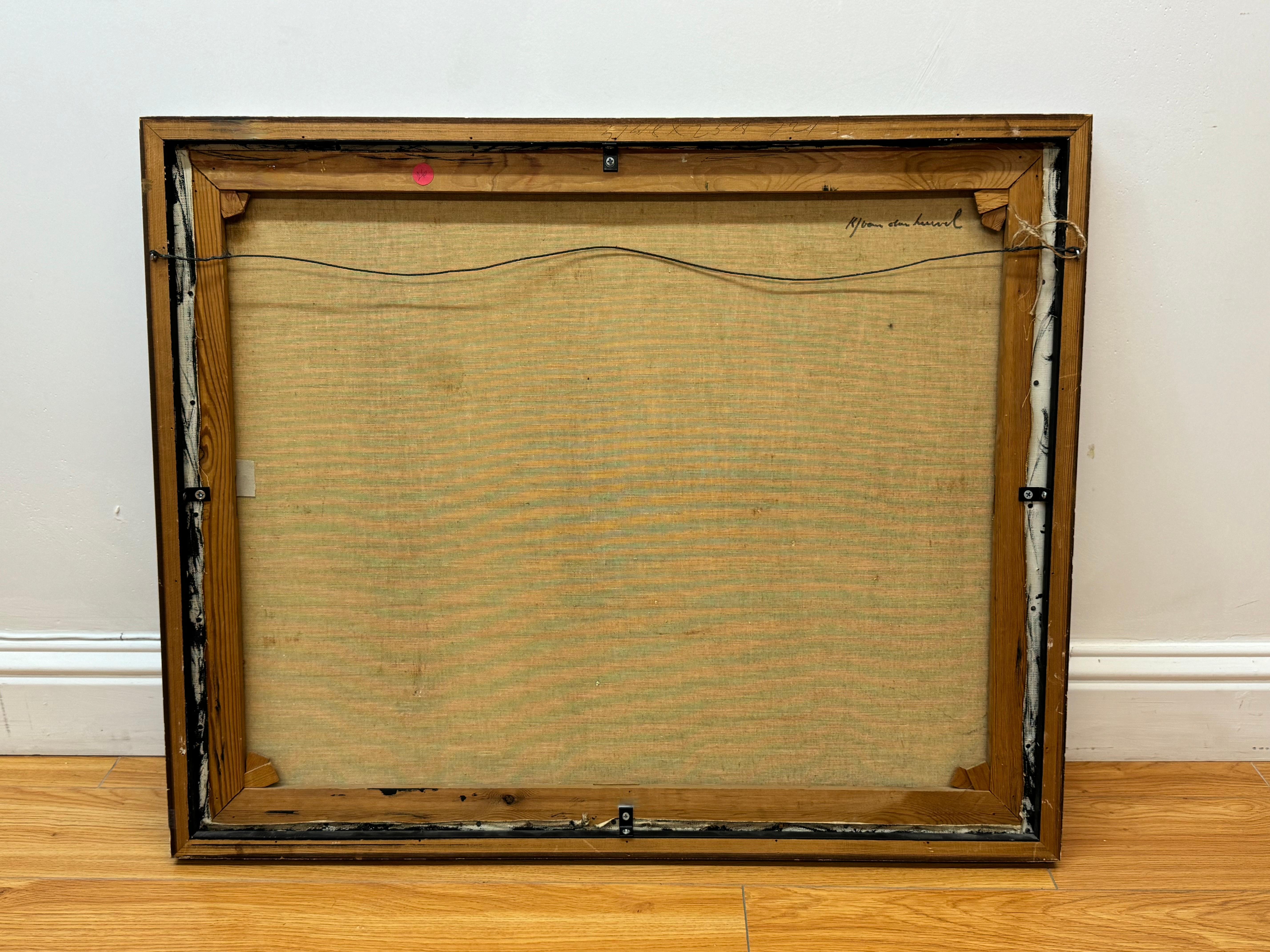 Carl Jan Von Heurel Belton 1913 - 1991
Paesaggio modernista olandese con barche sulla riva
Olio su tela
Firmato in basso a destra e al verso
25,5 x 31,5 senza cornice, 26,75 x 32,75 incorniciato 