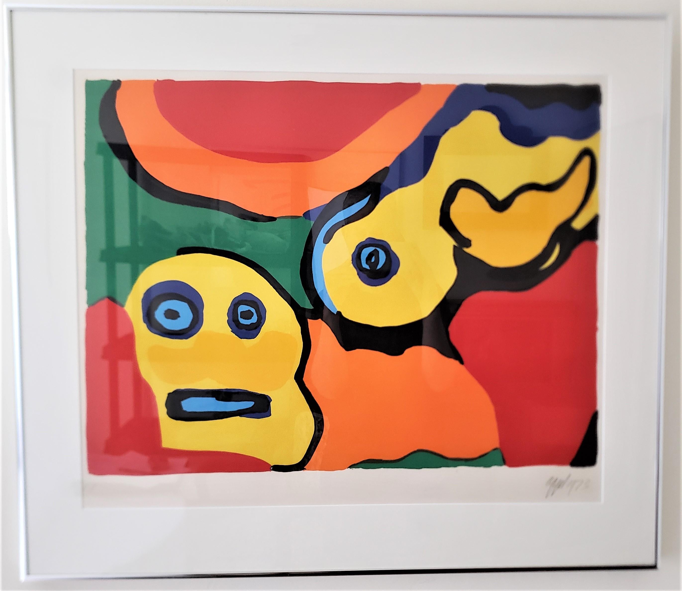 Karel (Karl) Appel Signed Artist's Proof Gallery Framed Lithograph 'Untitled'  In Good Condition For Sale In Hamilton, Ontario