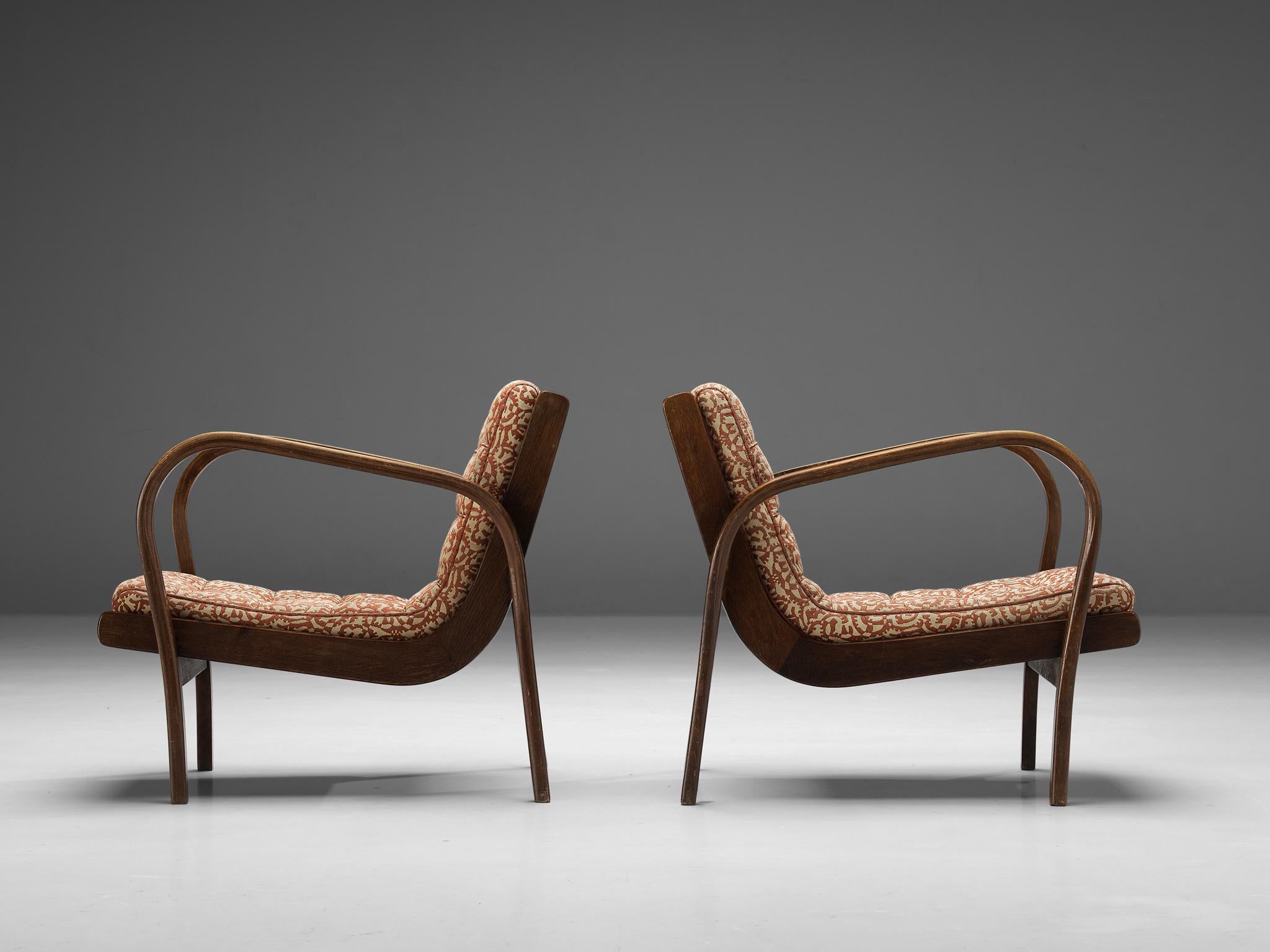 Czech Karel Kozelka & Antonin Kropacek for Interier Praha Lounge Chairs