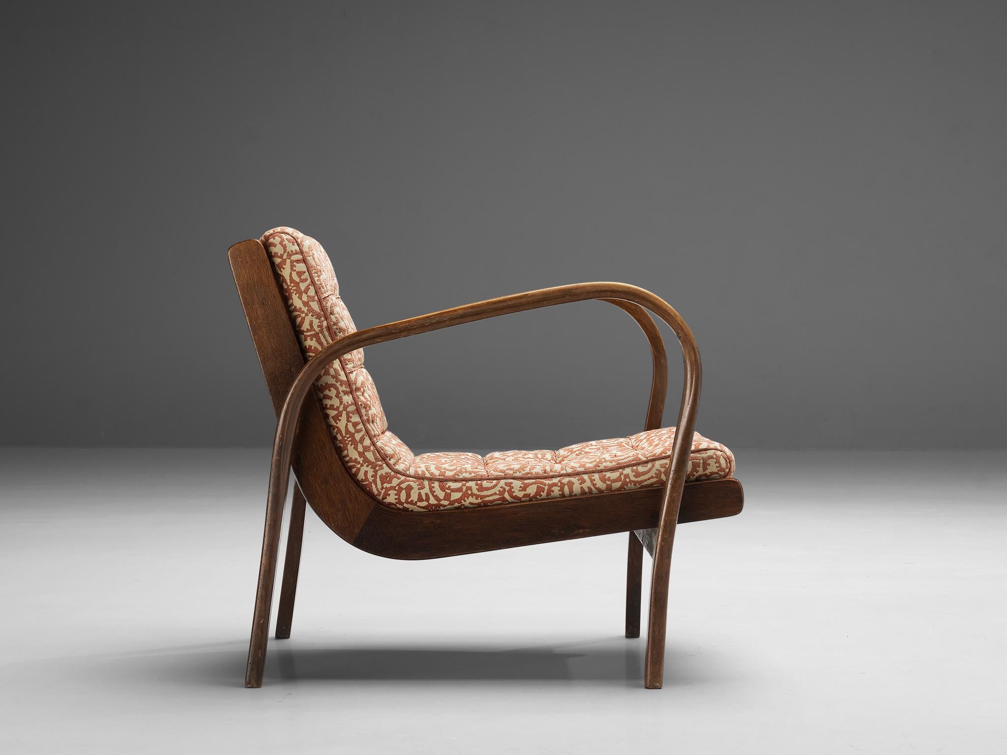 Fabric Karel Kozelka & Antonin Kropacek for Interier Praha Lounge Chairs