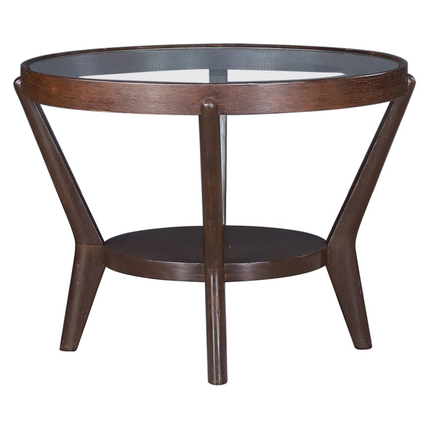 Karel Koželka & Antonín Kropáček for Interiér Praha, Oak and Glass Coffee Table