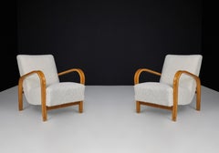 Karel Koželka & Antonín Kropáček Re-upholstered Bentwood Armchairs, Czechia 1940