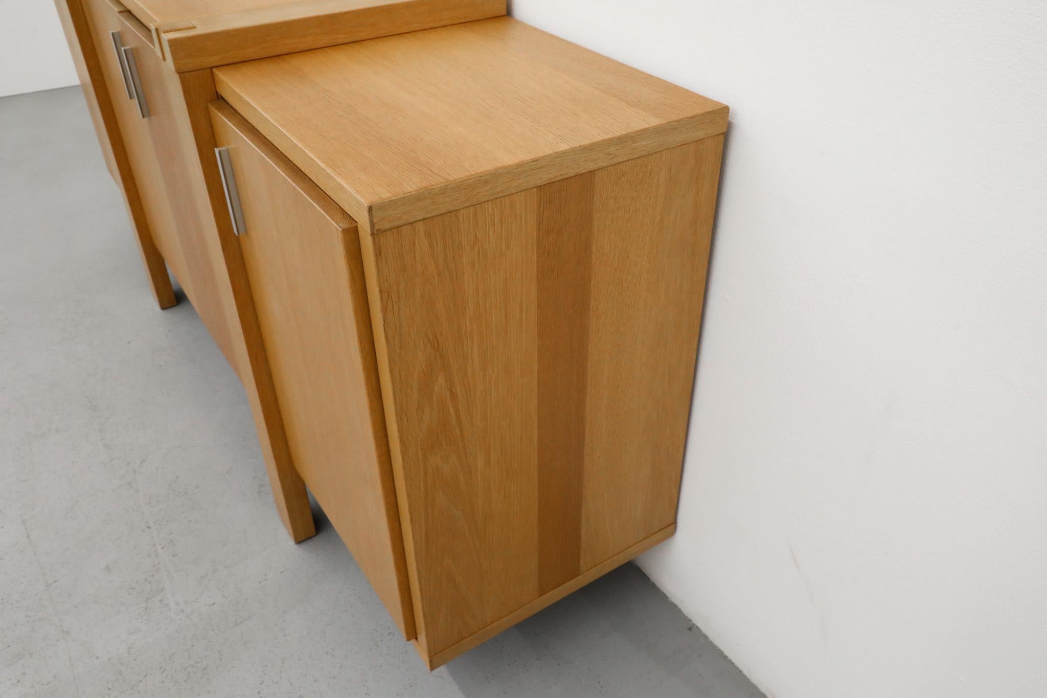 Karel Mintjens Brutalist Oak Sideboard with Aluminum Pulls and Box Joint Detail For Sale 5