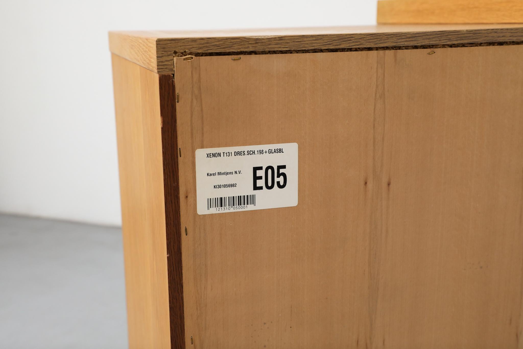 Karel Mintjens Brutalist Oak Sideboards with Aluminum Pulls For Sale 4