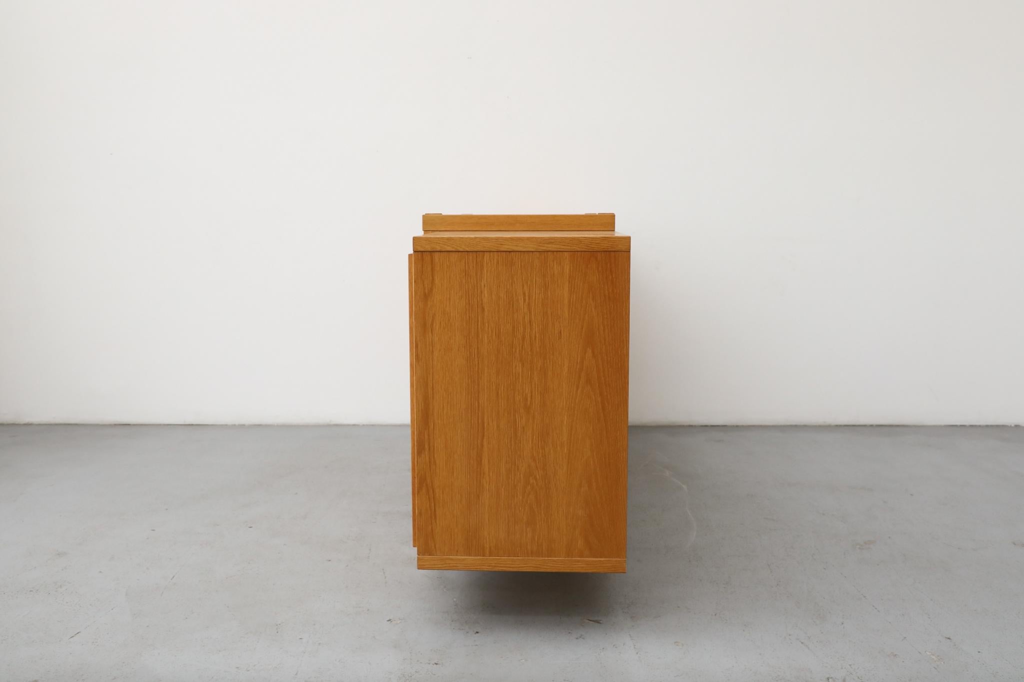 Karel Mintjens Brutalist Oak Sideboards with Aluminum Pulls For Sale 2