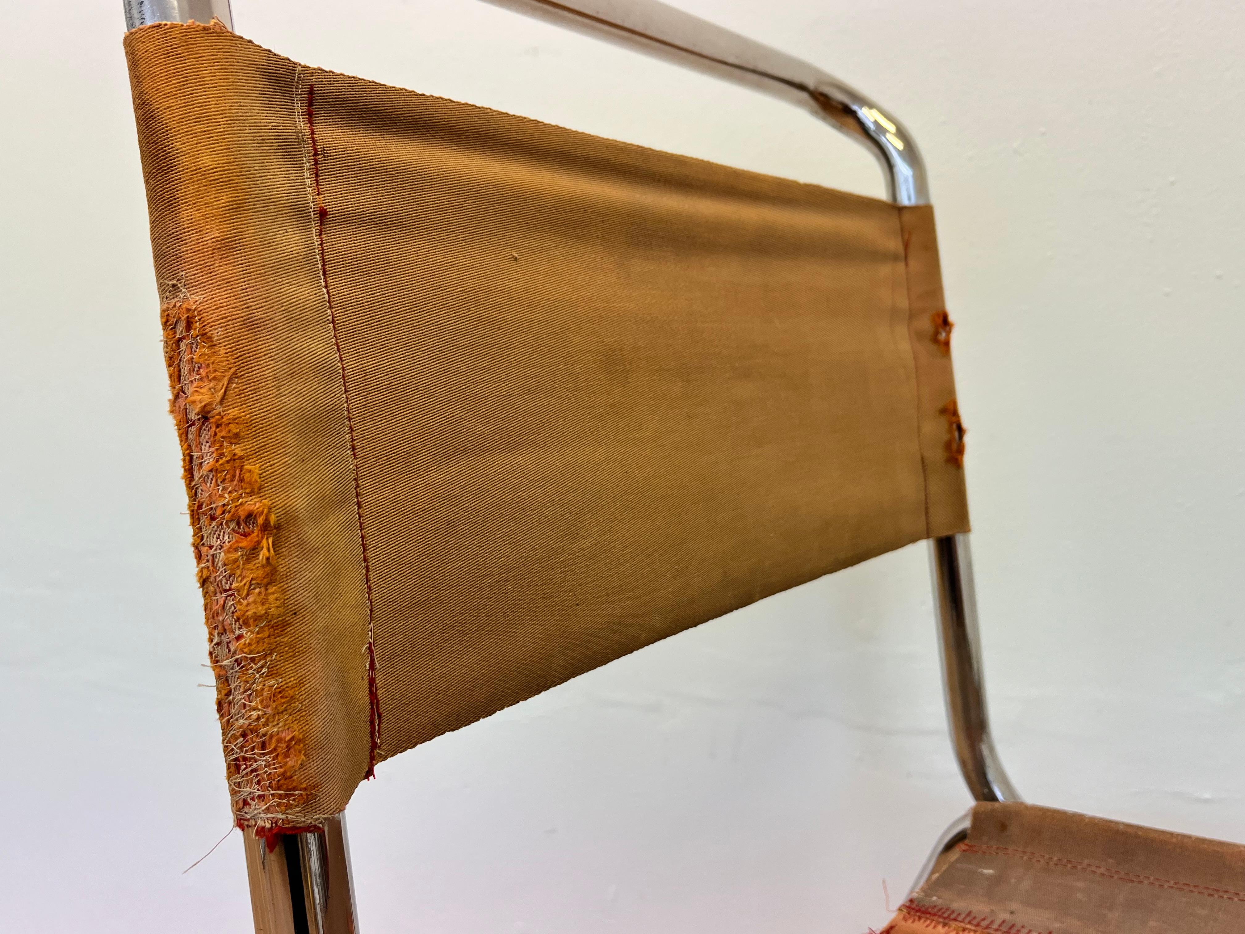 Inizio XX secolo Sedia Karel Ort Chrome Bauhaus di Hynek Gottwald - 1930 (Eisengarn) in vendita
