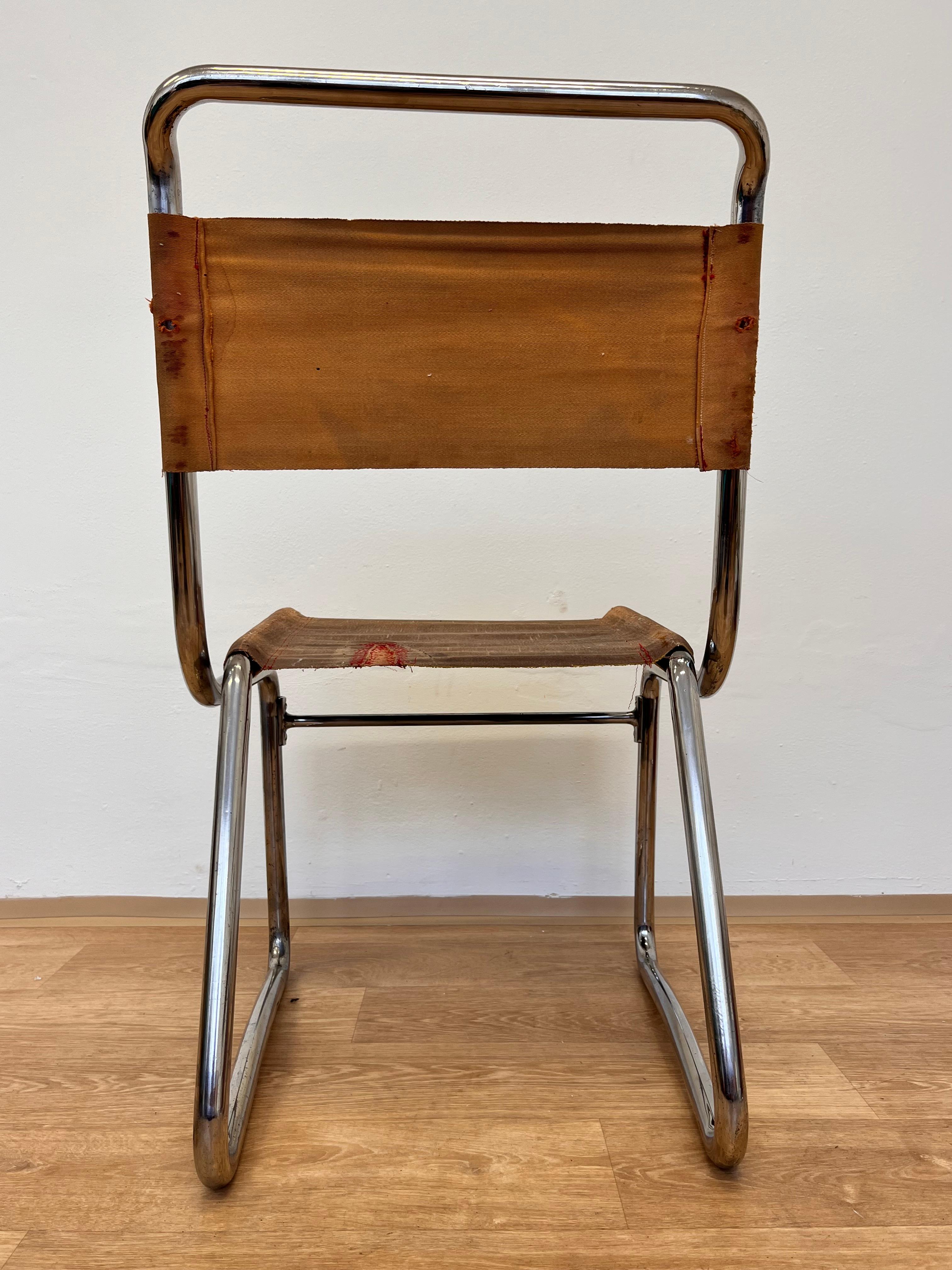 Sedia Karel Ort Chrome Bauhaus di Hynek Gottwald - 1930 (Eisengarn) in vendita 1